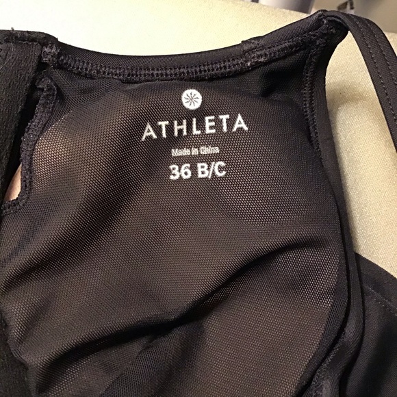 Athleta Tankini Top Underwires Black 36 B/C - Picture 6 of 9